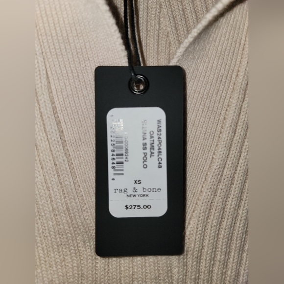NWT Rag & Bone Eliana Cotton Cashmere Polo size XS - Picture 11 of 15